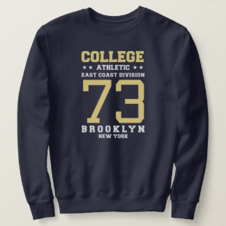 New York Brooklyn college athletic sport varsity Lång Ärmad Tröja