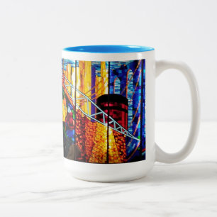 New York Brooklyn Cruise Port Stached Glass Mugg