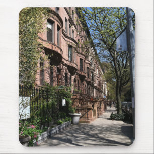 New York Brownstones Upper Väster Side Byggnad NYC Musmatta