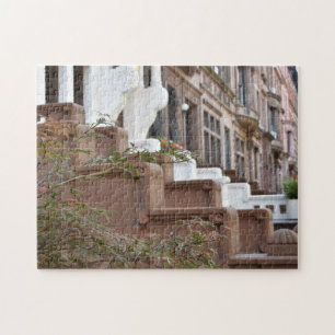 New York Brownstones Upper Väster Side Byggnad NYC Pussel
