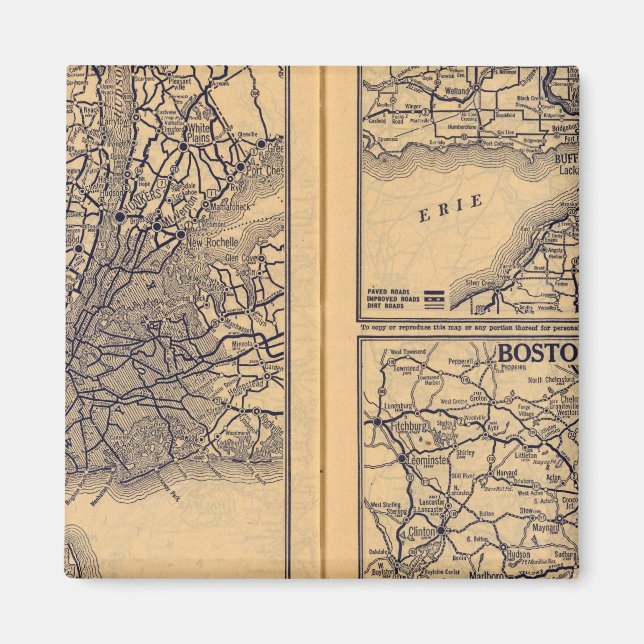 New York, Buffalo, Boston Magnet (Framsidan)