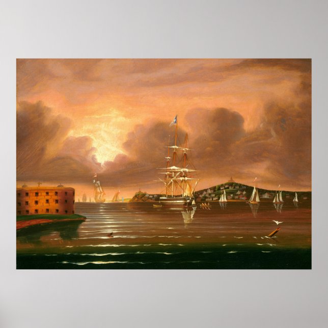 New York-bukten - Thomas Chambers Fine Art Poster (Framsidan)