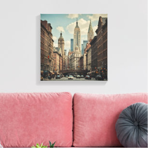 New York Bustling City Canvastryck