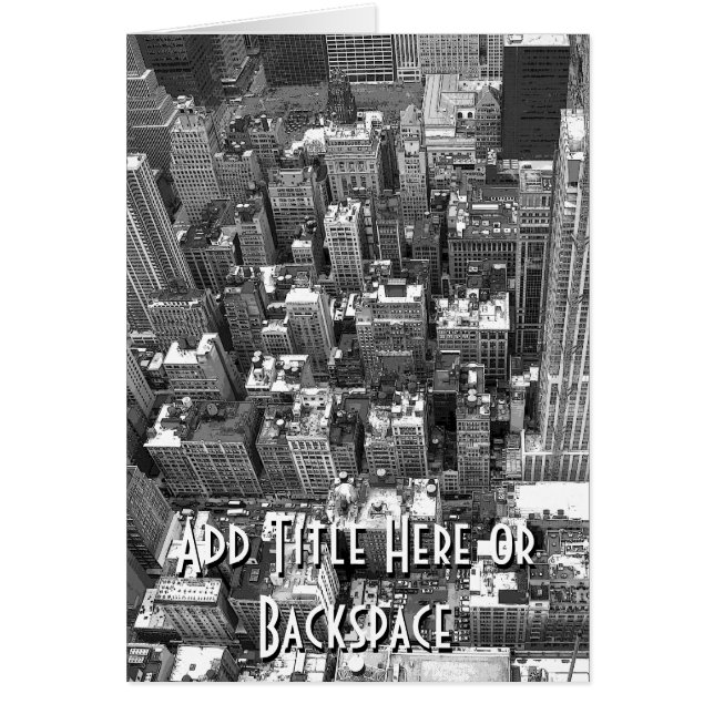 New York Card Cityscape New York Souvenir Card Hälsningskort (Framsidan)