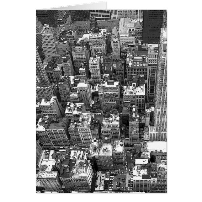 New York Card Cityscape New York Souvenir Card Hälsningskort (Framsidan)