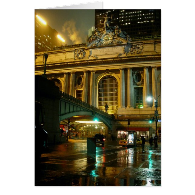 New York Card Souvenir Grand Central Station Card Hälsningskort (Framsidan)