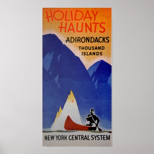 New York Central Adirondacks rese och Poster (Framsidan)