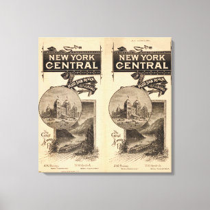 New York central och Hudson River järnväg Canvastryck