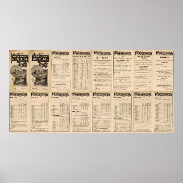 New York Central och Hudson River Railroad 2 Poster (Framsidan)