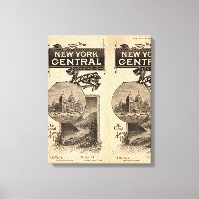 New York Central och Hudson River Railroad Canvastryck (Framsida)