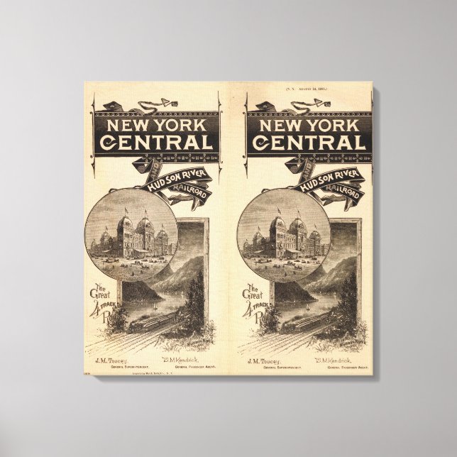 New York Central och Hudson River Railroad Canvastryck (Framsida)