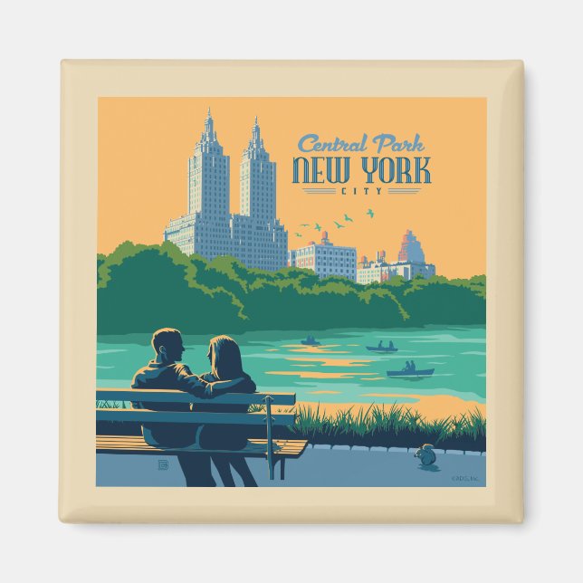 New York Central Park Bench Magnet (Framsidan)