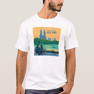 New York Central Park Bench T Shirt