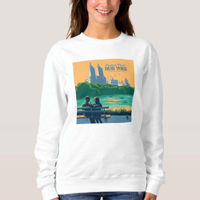 New York Central Park Bench T Shirt (Framsida)