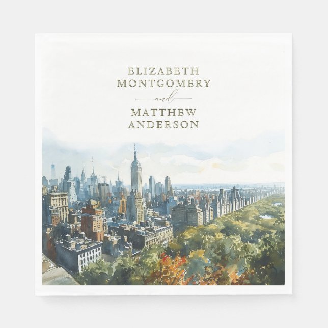 New York Central Park Pappersservett (Framsidan)