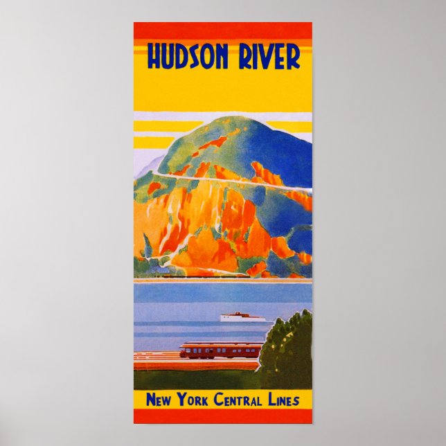 New York Central Railroad, Hudson River Poster (Framsidan)