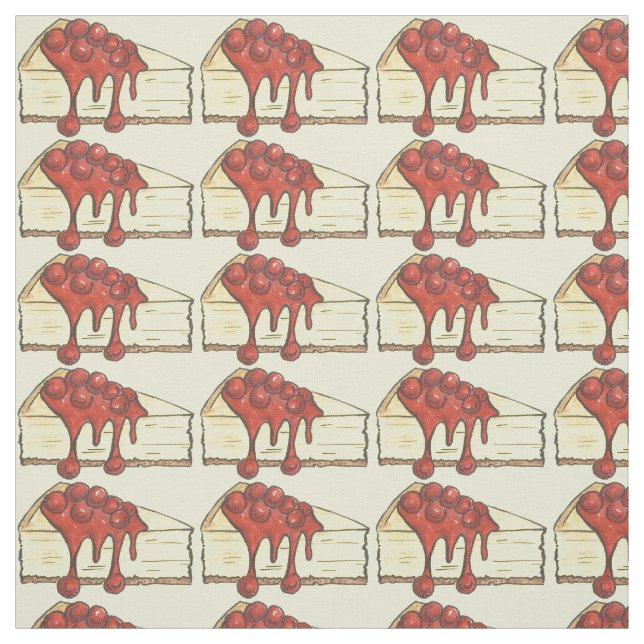 New York Cherry Cheesecake Cheese Cake Slice Tyg (Provkarta)