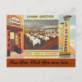 New York, China Garden Restaurant Vykort