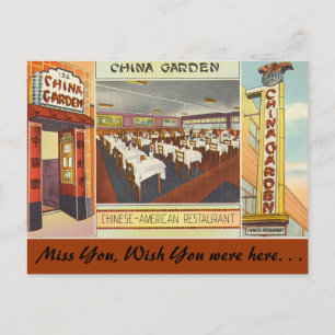 New York, China Garden Restaurant Vykort
