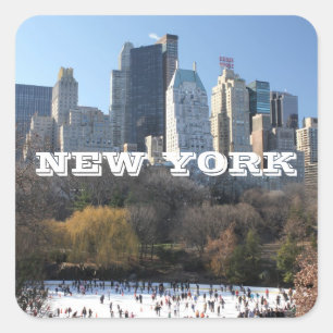 NEW YORK CHRISTMAS FYRKANTIGT KLISTERMÄRKE