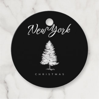 New York Christmas Gåvor Etiketter