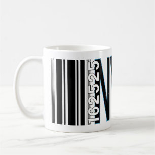 New York City 1625 Barcode Design Kaffemugg