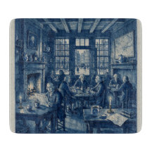 New York City 1700-talets kafé Delft Blå Konst