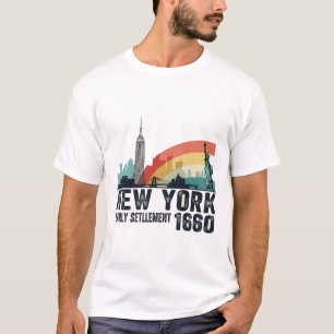 New York City 1960 - Vintage Färg Skyline Retro G T Shirt