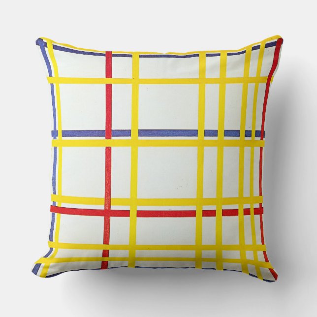 New York City 1 av Piet Mondrian Kudde (Framsida)