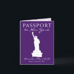New York City 21ST Birthday Passport Inbjudan<br><div class="desc">En roligt 21:A födelsedagsgiftsöverraskning! Behöver du en roligt till ge a resa som gåva? Skicka ett pass med all information. Det här är till för New York City, men om du har ett visst program för ställe eller färg, så säg det till mig och jag skapar det åt dig. Skicka...</div>