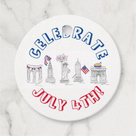 New York City 4:e juli Fireworks NYC Celebrate Gåvor Etiketter