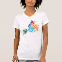 New York City 5 Boroughs Calligram Karta