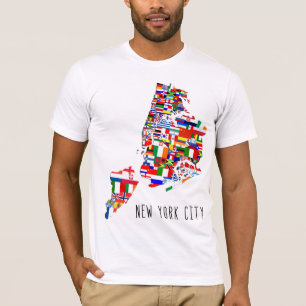 New York City 5 Boroughs Flaggor T-Shirt
