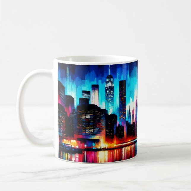 New York City Abstrakt 1103 Kaffemugg (Vänster)
