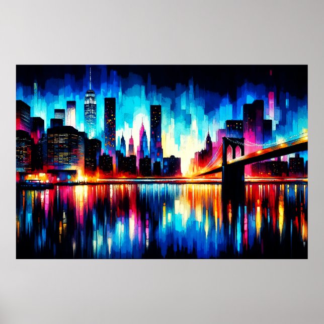 New York City Abstrakt 1103 Poster (Framsidan)