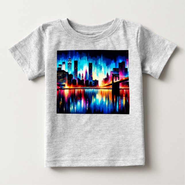 New York City Abstrakt 1103 T Shirt (Framsida)