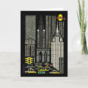 New York City, Abstrakten jul Helgkort