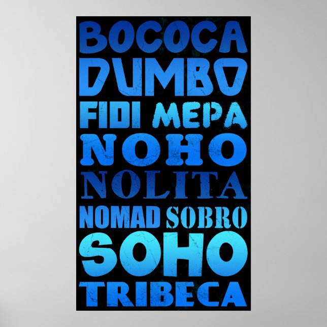 New York City Acronyms Poster (Framsidan)