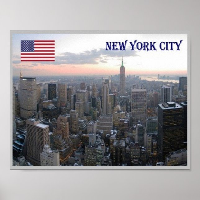 New York City - Aerial View - USA - Poster (Framsidan)