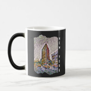 New York City Aesthetic Mosaic Art Magisk Mugg