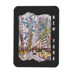 New York City Aesthetic Mosaic Art Magnet