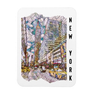 New York City Aesthetic Mosaic Art Magnet