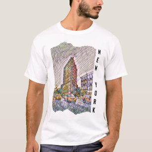 New York City Aesthetic Mosaic Art T Shirt