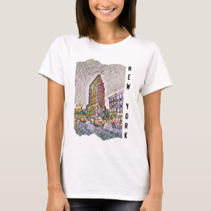 New York City Aesthetic Mosaic Art T Shirt