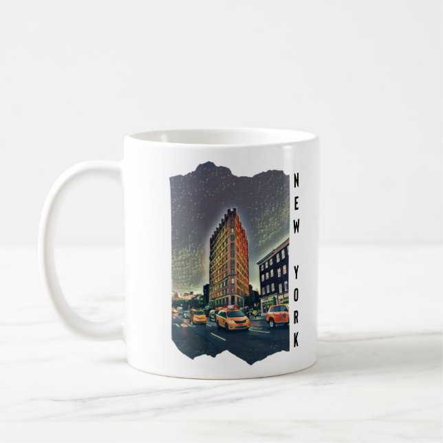 New York City Aesthetic Photo Art Kaffemugg (Vänster)