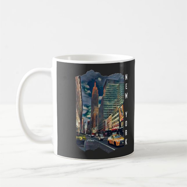 New York City Aesthetic Photo Art Kaffemugg (Vänster)