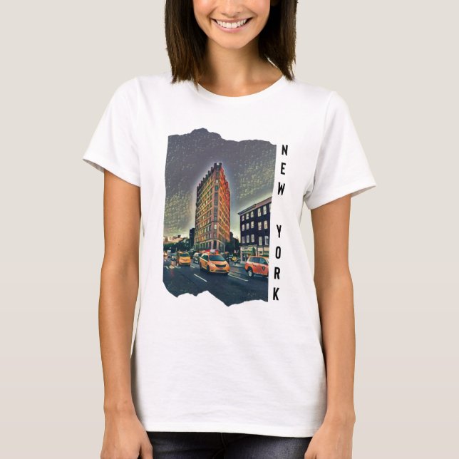 New York City Aesthetic Photo Art T Shirt (Framsida)