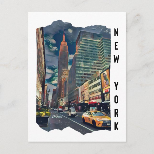 New York City Aesthetic Photo Art Vykort (Framsida)
