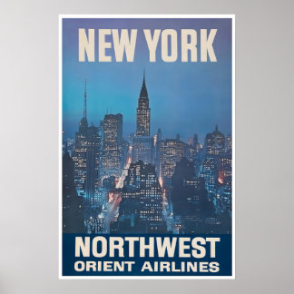 New York City Affisch NYC Konst Skyskrapor Tryck