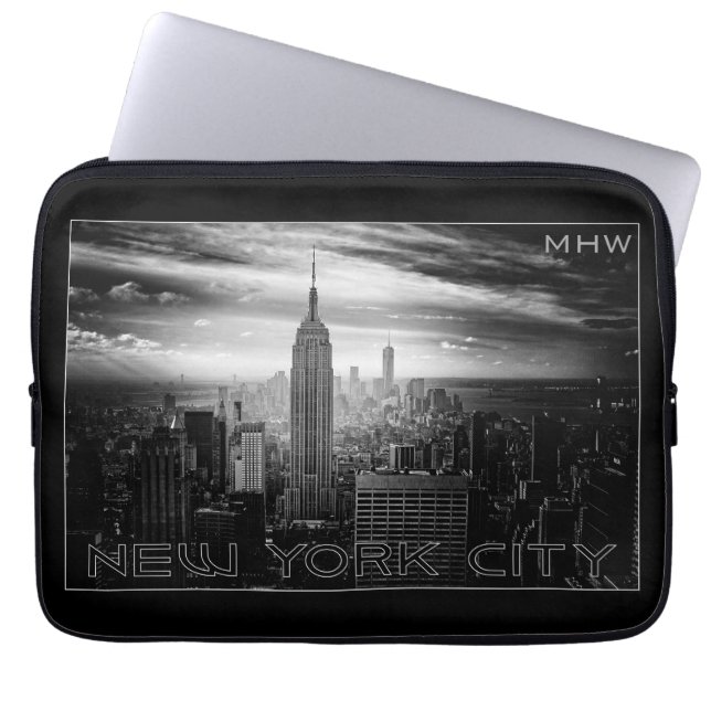 NEW YORK CITY anpassningsbar monogram laptop sleev Fodral (Framsidan)
